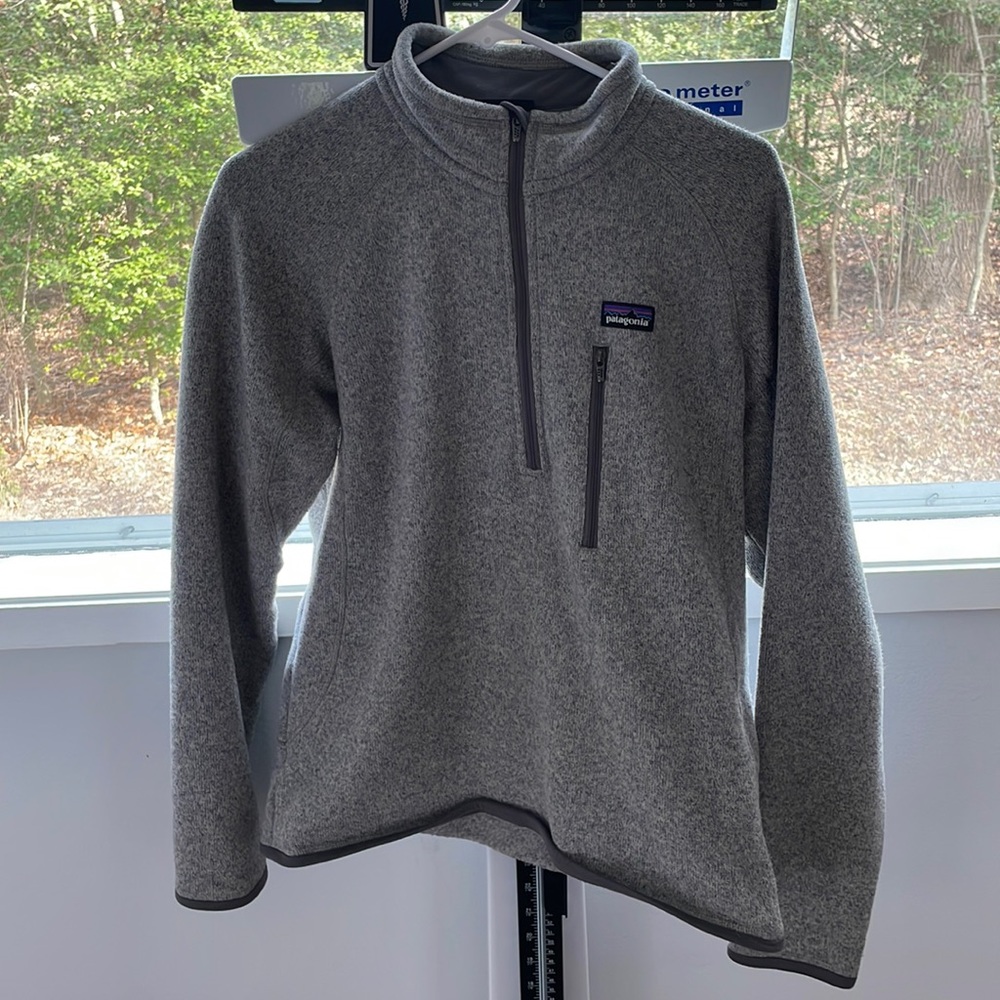 Light Gray Patagonia “Better Sweater” Quarter Zip MEN Size S